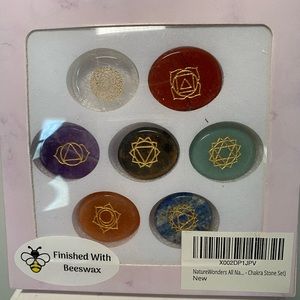 NEW IN BOX, NEVER OPENED. Natural Wonders All Natural Chakra Healing Stones.